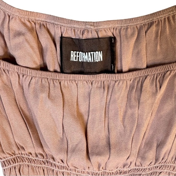 REFORMATION Laurent Pink Blush Blouse Womens Size Small - Picture 4 of 8